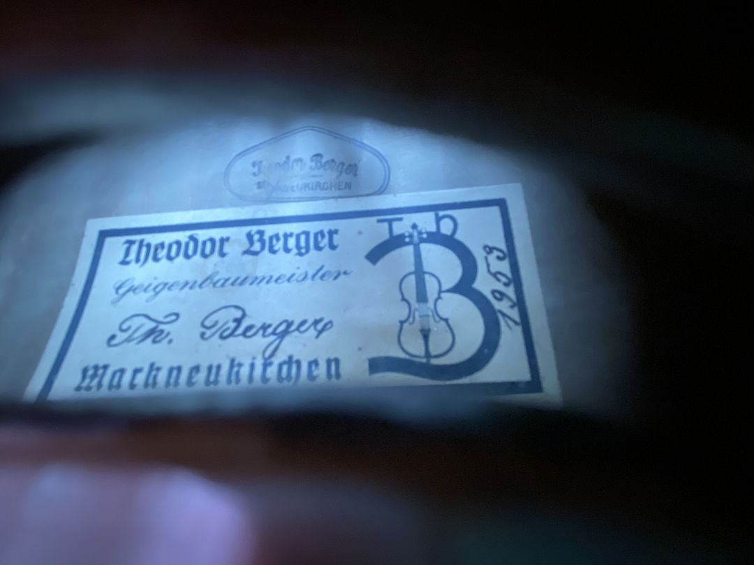 Berger Theodor - Markneukirchen Anno 1959 - G-781